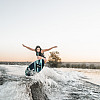 Jessica B. '23 Wake Surfing