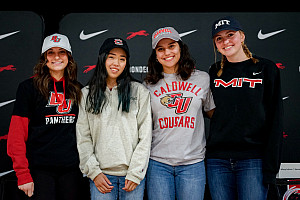 Spring NLI Athletes: Lara M. '23, Jenna D. '23, Mariana A. '23, and Macy L. '23