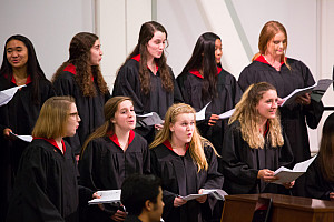 Julianna Giammona '21, second from the right, has been accepted to the California All-State Choir Ensemble.