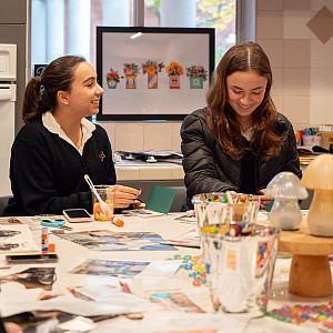 Students create journals in the Kitchen Sync