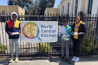 Jordyn and her brothers at the Beebe Memorial Cathedral on August 4, 2020.