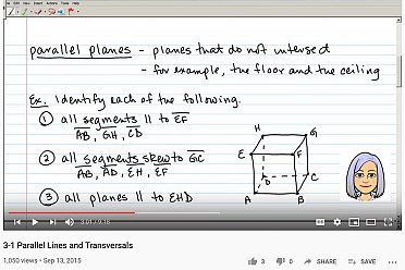 Math tutorial on YouTube