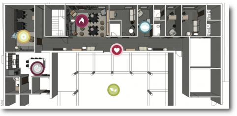 Rendering of the Cannon Wellness Center space.