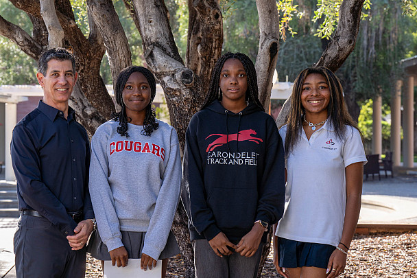 Carondelet Trustee, Dr. Theo Koury P'18, VP of Vituity Cares Foundation with Vituity Cares Scholars