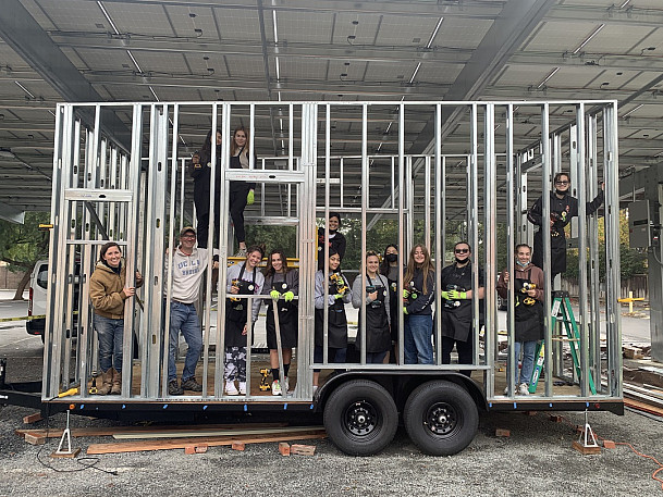Walls up in the Tiny House