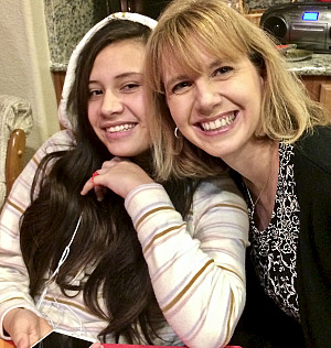 Kristina Campbell '93 and her daughter, Flor Estrella