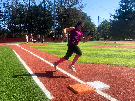 Softball clinic in Summer 2021.